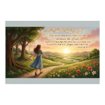 Affiche Jérémie 29:11 KJV – Art mural chrétien