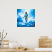 Affiche Jésus dans l'océan (Cuisine)