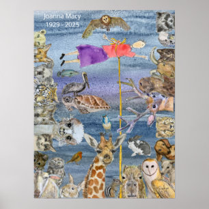 Affiche : Joanna volant parmi les animaux