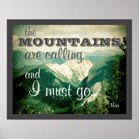 affiche John Muir cite les montagnes (Devant)