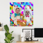 Affiche Joyeuses Pâques Copains (Bureau à domicile)