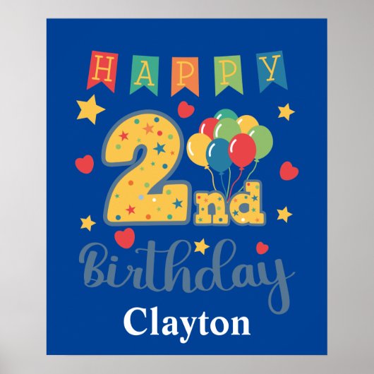 Affiche Joyeux 2ème Anniversaire (Devant)