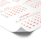 Affiche Joyeux Anniversaire Calendrier USA 250 (Coin)