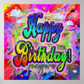 Affiche Joyeux Anniversaire Vista (Devant)