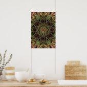 Affiche "Kaleidoscope de Vert" (Cuisine)
