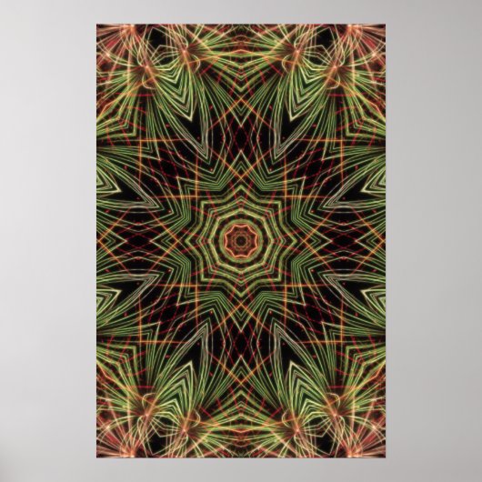 Affiche "Kaleidoscope de Vert" (Devant)