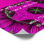 Affiche Kaleidoscopique Mandala "Merci" (Coin)