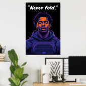 Affiche Kay Flock – Citation de motivation Ne jama (Bureau à domicile)