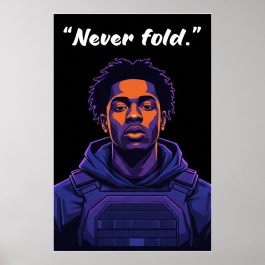 Affiche Kay Flock – Citation de motivation Ne jama (Devant)