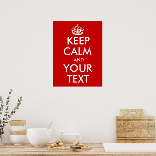 Affiche Keep Calm personnalisable (Cuisine)