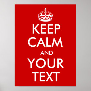Affiche Keep Calm personnalisable