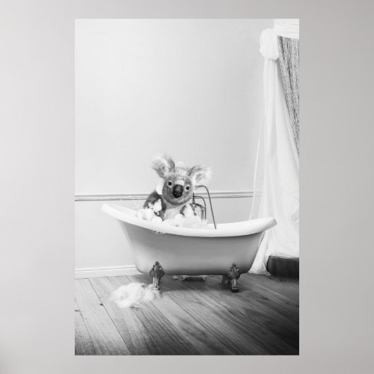Affiche Koala dans une baignoire (Devant)