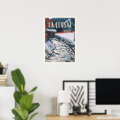 Affiche La Clusaz Station de ski  (Bureau à domicile)