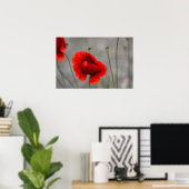 Affiche La Pivoine Rouge (Bureau à domicile)