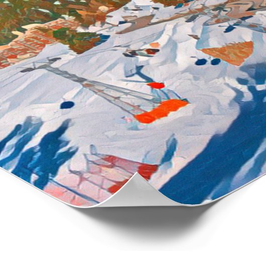 Affiche La Plagne Station de ski (Coin)