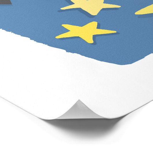 Affiche La Vache a sauté la Lune (Coin)