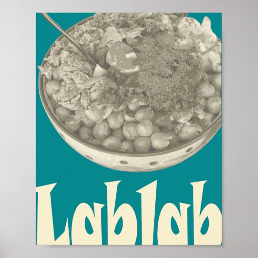 Affiche Lablabi et plats tunisiens célèbres (Devant)