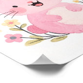 Affiche Lapin Rose (Coin)