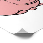 Affiche Lapin Rose (Coin)