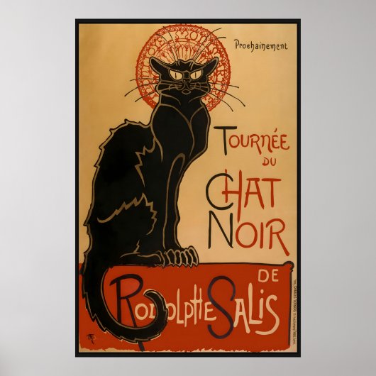 Affiche Le Chat Noir – Art de Théophile Steinlen (Devant)