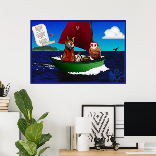 Affiche Le Hibou et le Chat (Bureau à domicile)