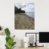 Affiche "Le long de la plage" (Bureau à domicile)