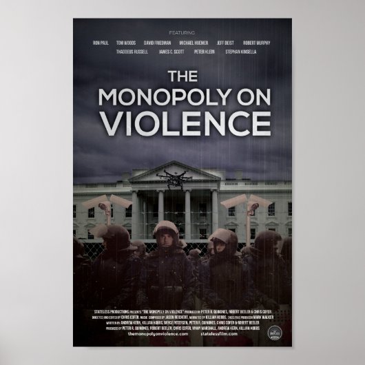 Affiche "Le Monopole de la violence" (Devant)