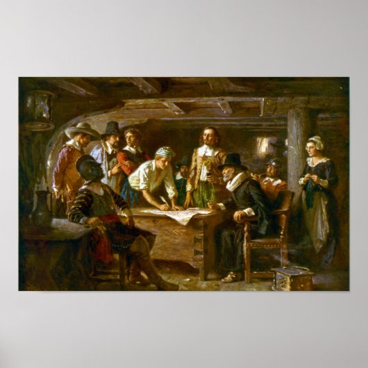 Affiche Le pacte de la Mayflower Jean Leon Ferris (Devant)
