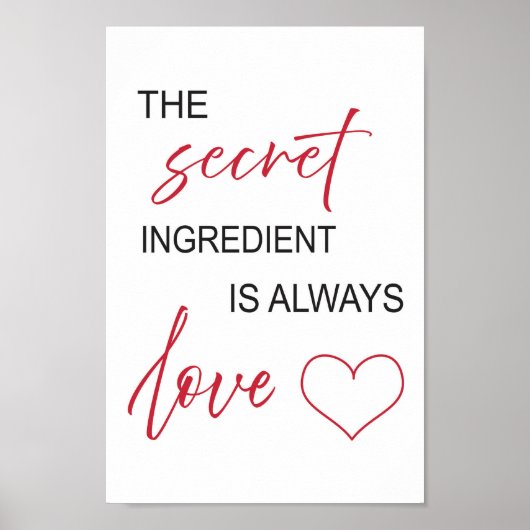 Affiche Le secret ingrédient est l'amour (Devant)