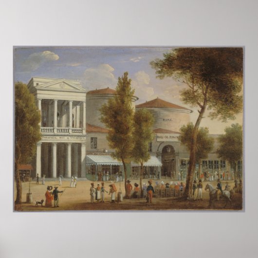 Affiche Le théâtre des Variétés et le passage des (Devant)