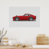 Affiche légendaire Classic Red 240z Fairlady Bug (Cuisine)
