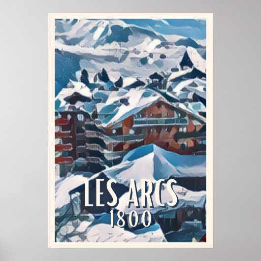 Affiche Les Arcs 1800 Station de ski (Devant)