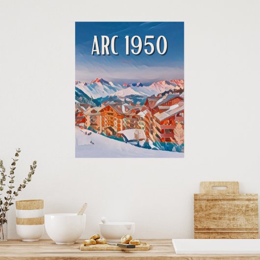Affiche Les Arcs 1950 Station de ski (Cuisine)