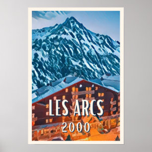 Affiche Les Arcs 2000 Station de ski
