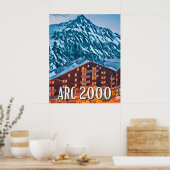Affiche Les Arcs 2000 Station de ski (Cuisine)