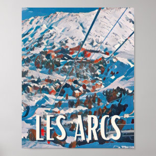 Affiche Les Arcs Station de ski