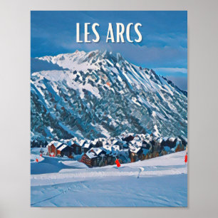 Affiche Les Arcs Station de ski
