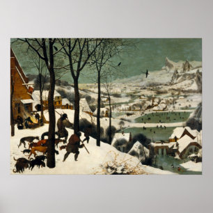 Affiche les chasseurs dans la neige Pieter Bruegel