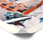 Affiche Les Gets Station de ski (Coin)