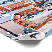 Affiche Les Gets Station de ski (Coin)