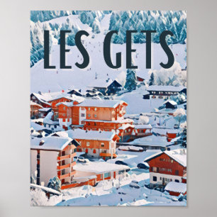 Affiche Les Gets Station de ski