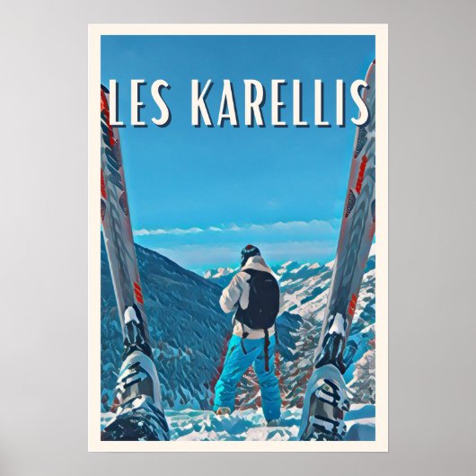Affiche Les Karellis Station de ski (Devant)