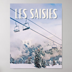 Affiche Les Saisies Station de ski