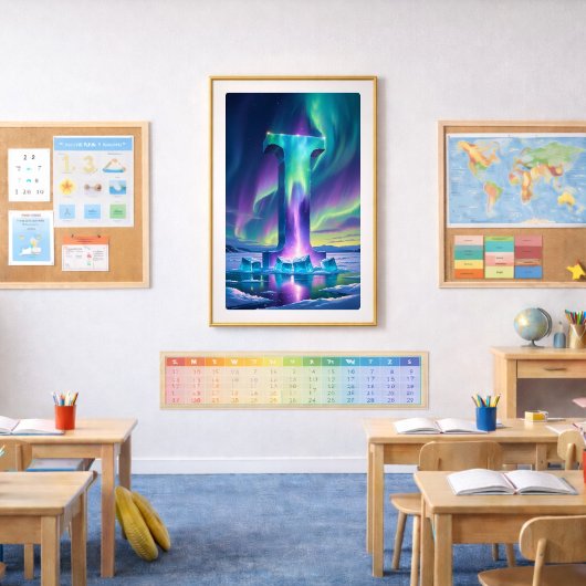 Affiche Lettre I Aurore | Impression d'art des Aur