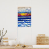 Affiche - Lever de soleil au bord de la mer (Cuisine)