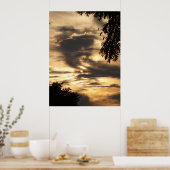 Affiche Lever de Soleil Nuageux Doré (Cuisine)