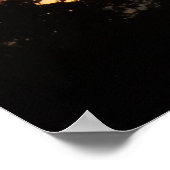 Affiche Lever de Soleil Nuageux Doré (Coin)