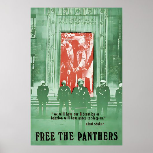 Affiche Libérez les Black Panthers Nous aurons not (Devant)