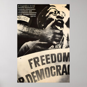 Affiche Liberté américaine Racisme aux États-Unis