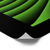Affiche Lignes Ondulées Vert Hypnotique (Coin)